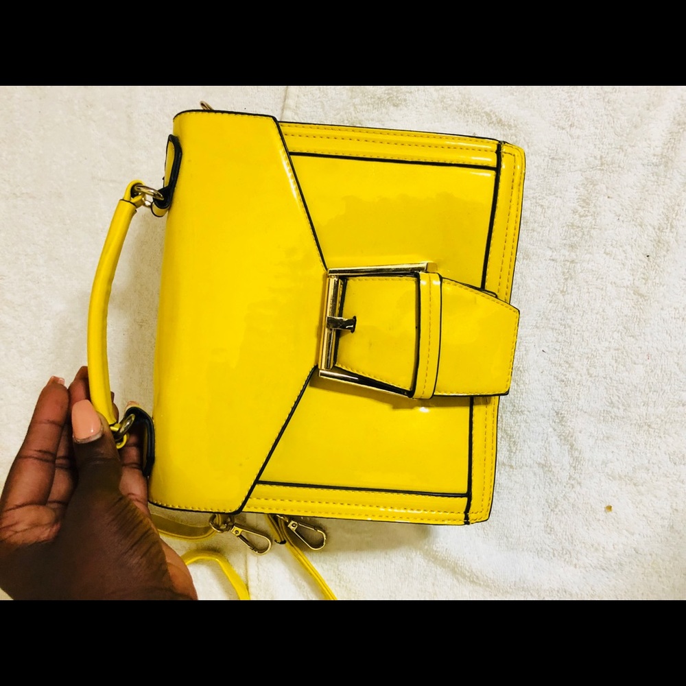 Yellow Satchel with Detachable Straps